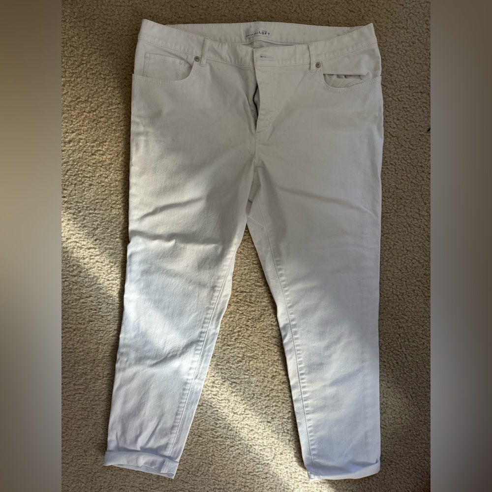 Women's White Loft relaxed skinny jeans - size 14